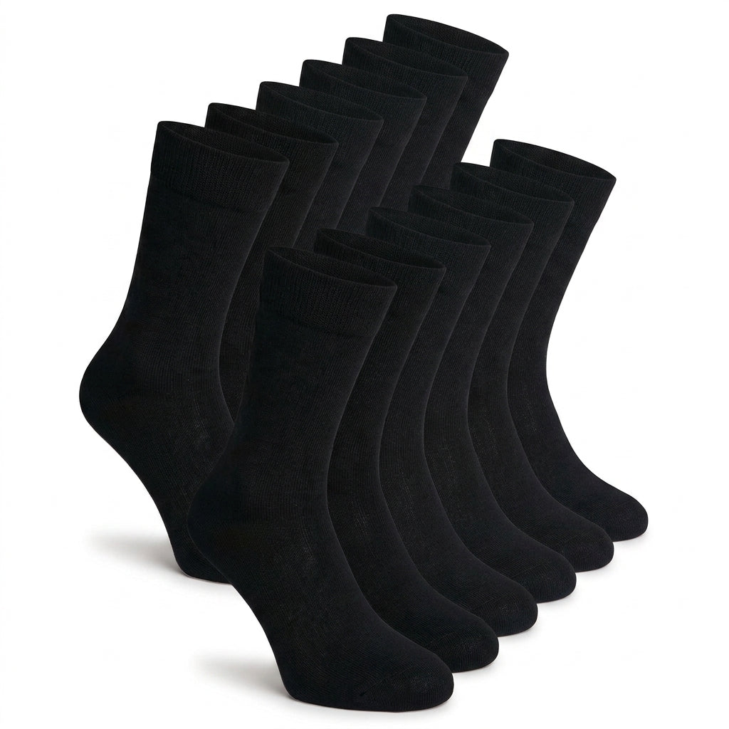 PackX® Business Socken Schwarz | 6er & 12er Packs